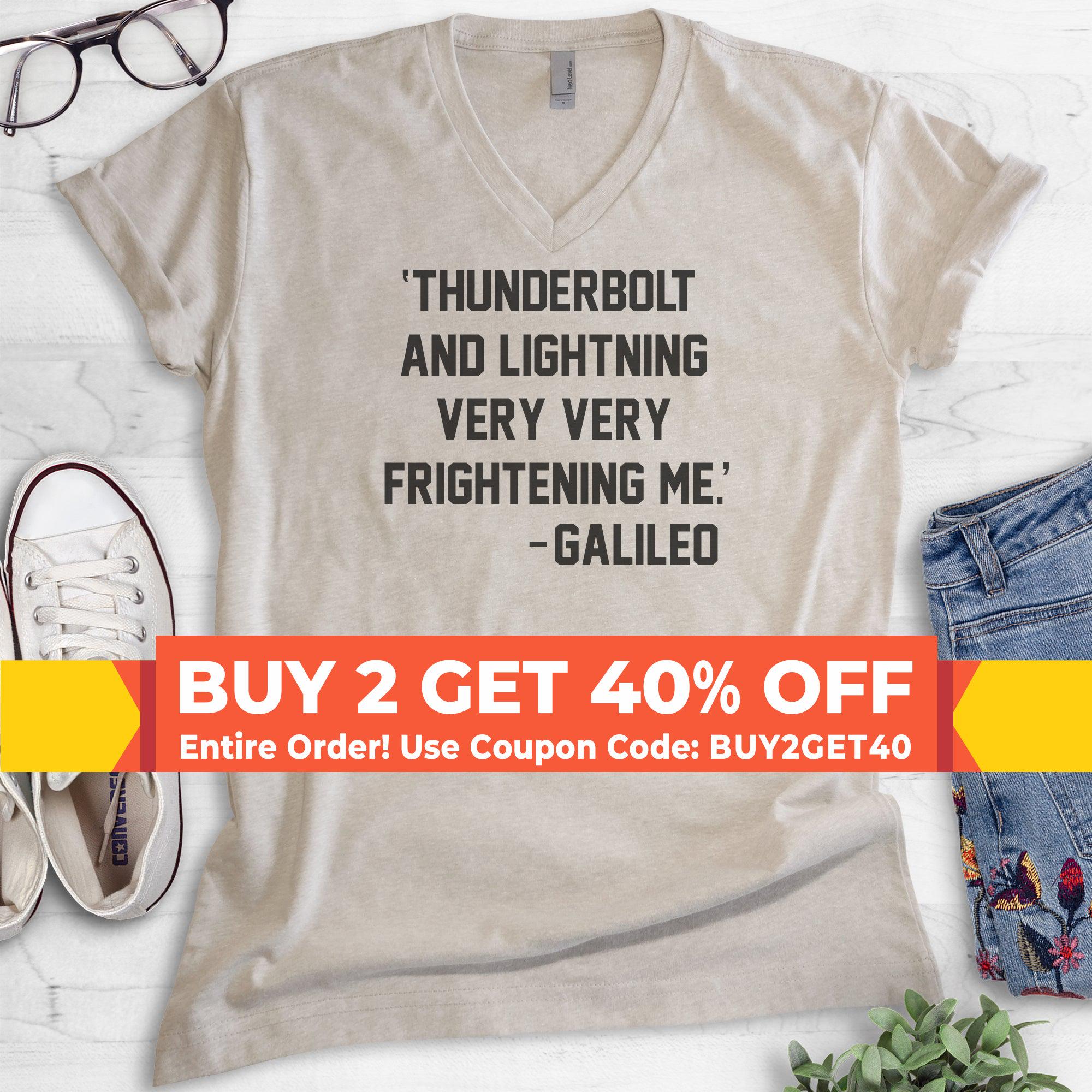 Thunderbolt and Lightning Very Very Frightening Me Galileo V-neck