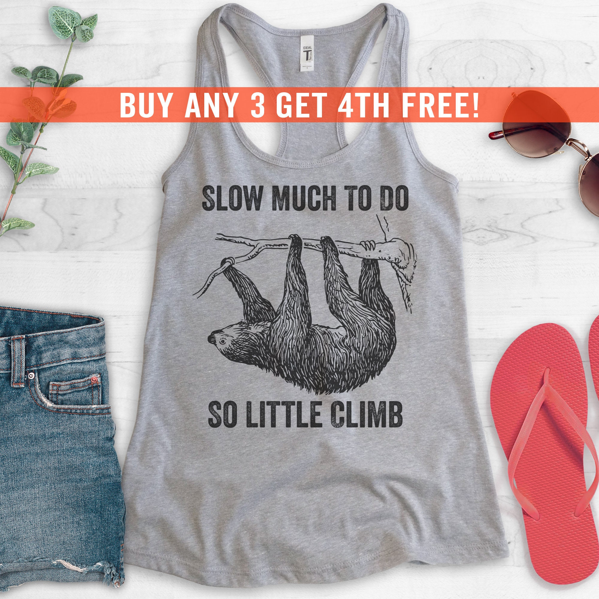 Slow Much to Do so Little Climb Tank Top Racerback Tank Top Etsy