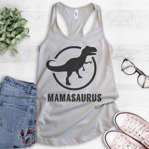 Mamasaurus Tank Top, Ladies Tank Top, Workout Shirt, Yoga Tank Top, Cool Mom Tank Top immagine 2