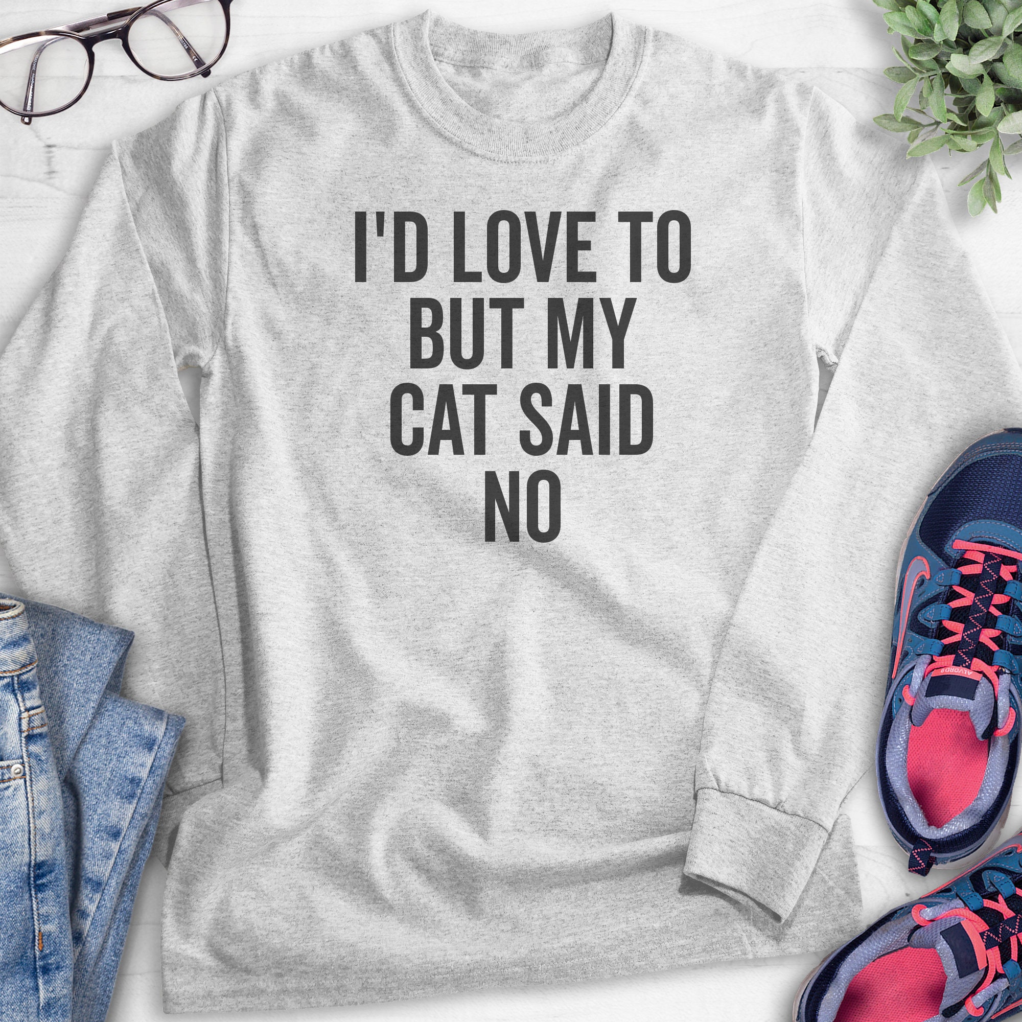Jadorerais Mais Mon Chat Na Pas Dit De Sweat Shirt Sweat A Etsy Canada