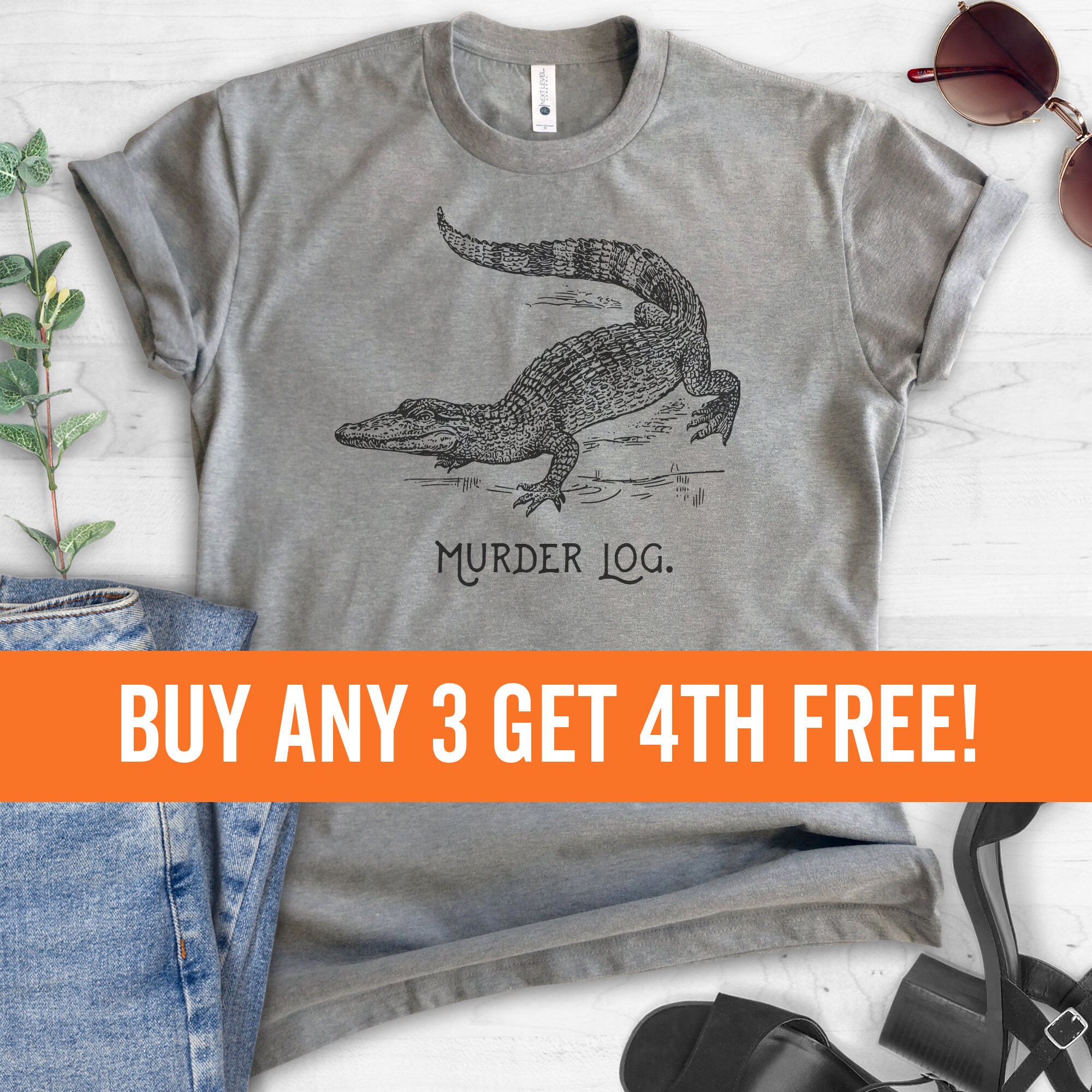 Murder Log Shirt Alligator T-shirt 