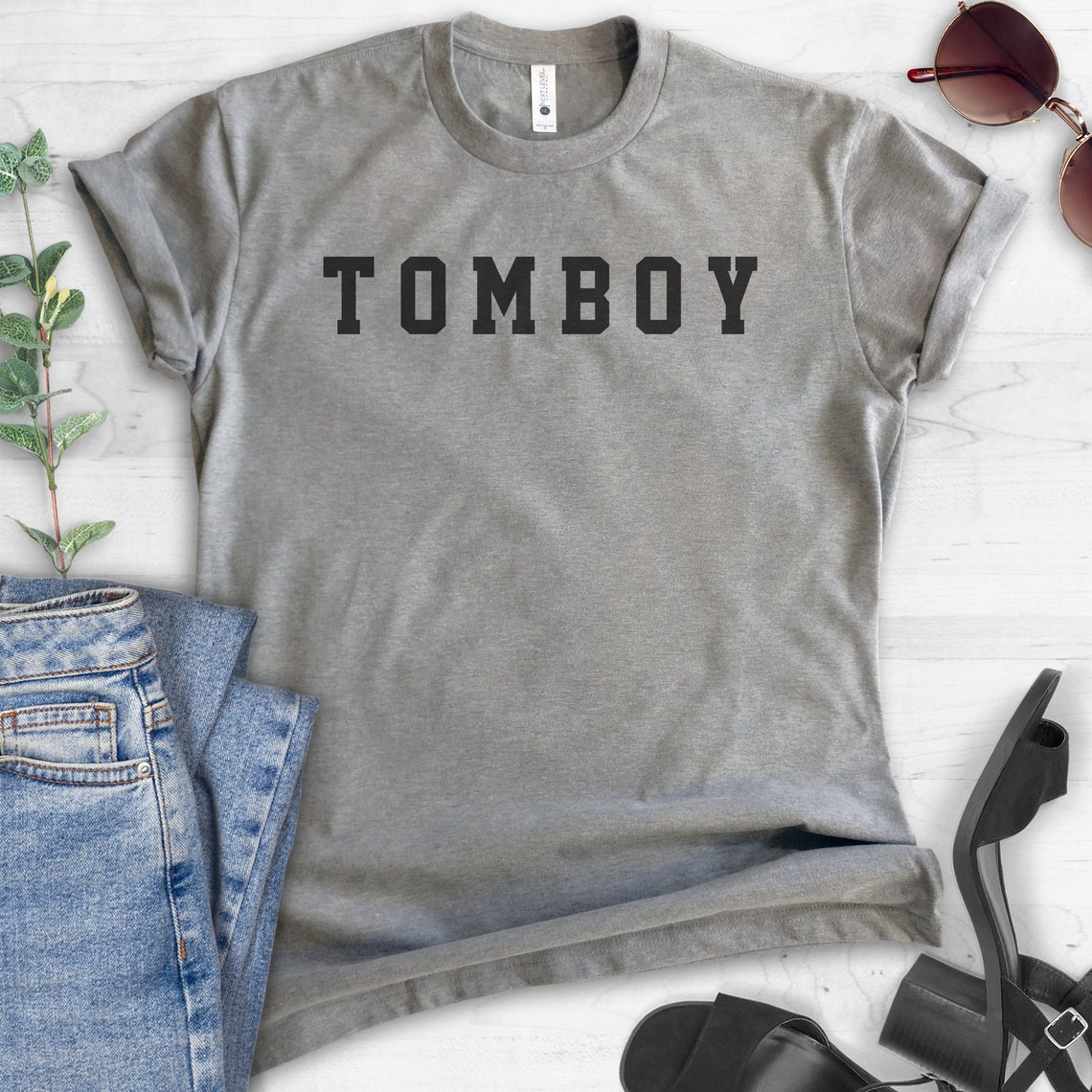 Tomboy Tshirt Ladies Unisex Crewneck Shirt Cute Feminist Etsy