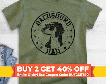 Camiseta de papá de perro salchicha, camiseta unisex para hombre, dueño de perro salchicha, el mejor regalo para papá de perro