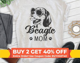 Beagle Mom T-shirt, Unisex Women's Shirt, Beagle Owner, Cool Dog Mom Gift