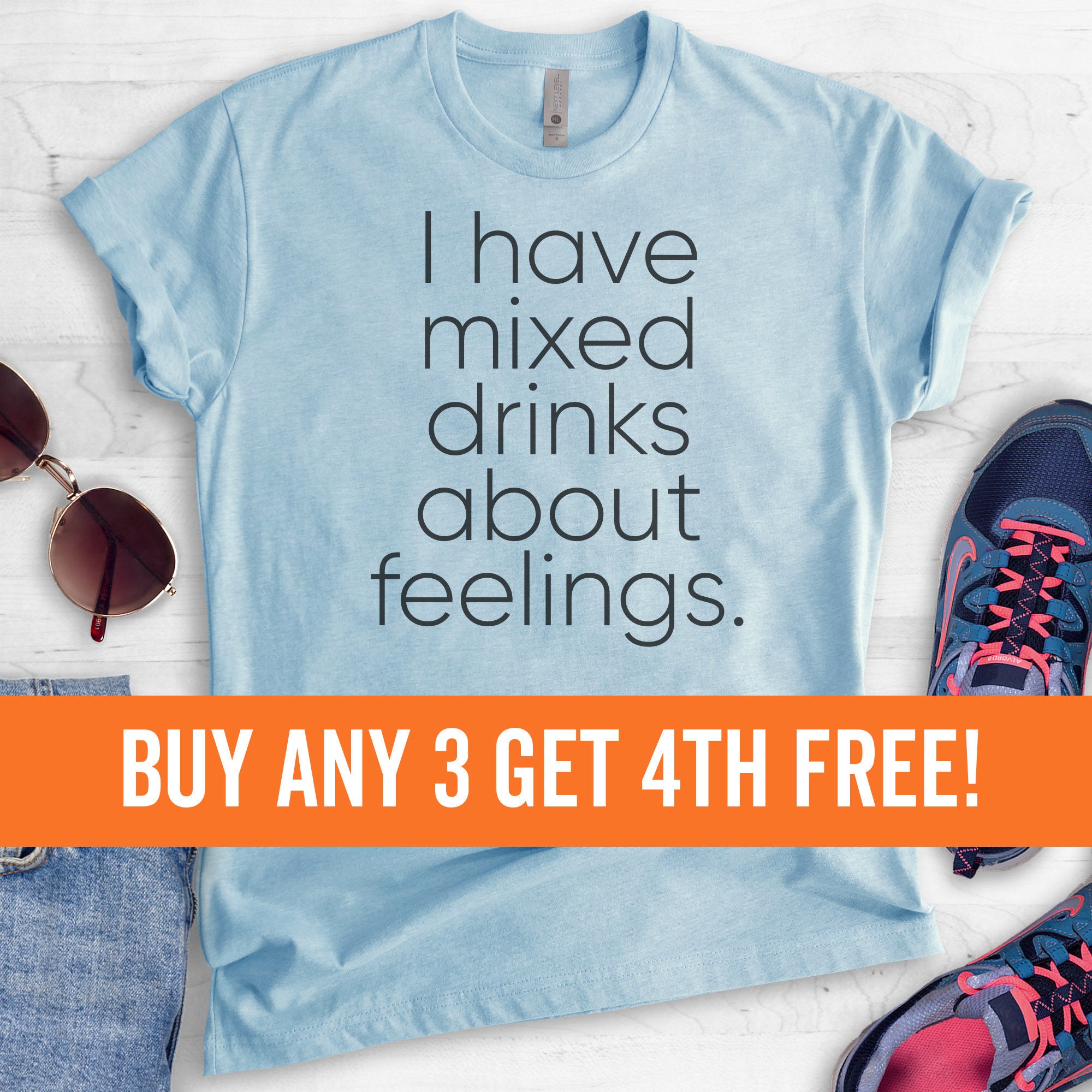 Mad Over Shirts I Have Mixed Drinks About Feelings Unisex Premium Racerback Tank top Mad Over Shirts I Have Mixed Drinks About Feelings Unisex Premium Racerback Tank top