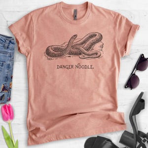 Danger Noodle Snake Shirt, Reptile T-shirt, Funny Animal Pun Shirt, Animal Graphic Tee image 3