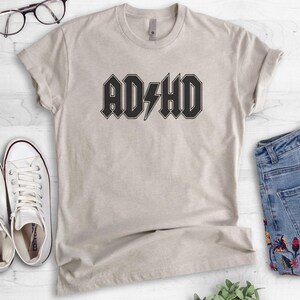 ADHD Shirt, Funny Unisex Shirt, College Shirt, Student Shirt, Gift For Student, Rock Shirt, Parody Logo Shirt, Clever Shirt, Cute Shirt image 4