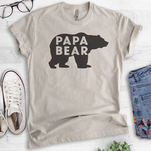 Papa Bear T-shirt, Men's Crewneck Shirt, Papa Bear Shirt, Cool Dad Shirt, Gift For Dad, Father's Day Gift, Short & Long Sleeve T-shirt image 2