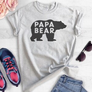 Papa Bear T-shirt, Men's Crewneck Shirt, Papa Bear Shirt, Cool Dad Shirt, Gift For Dad, Father's Day Gift, Short & Long Sleeve T-shirt image 4