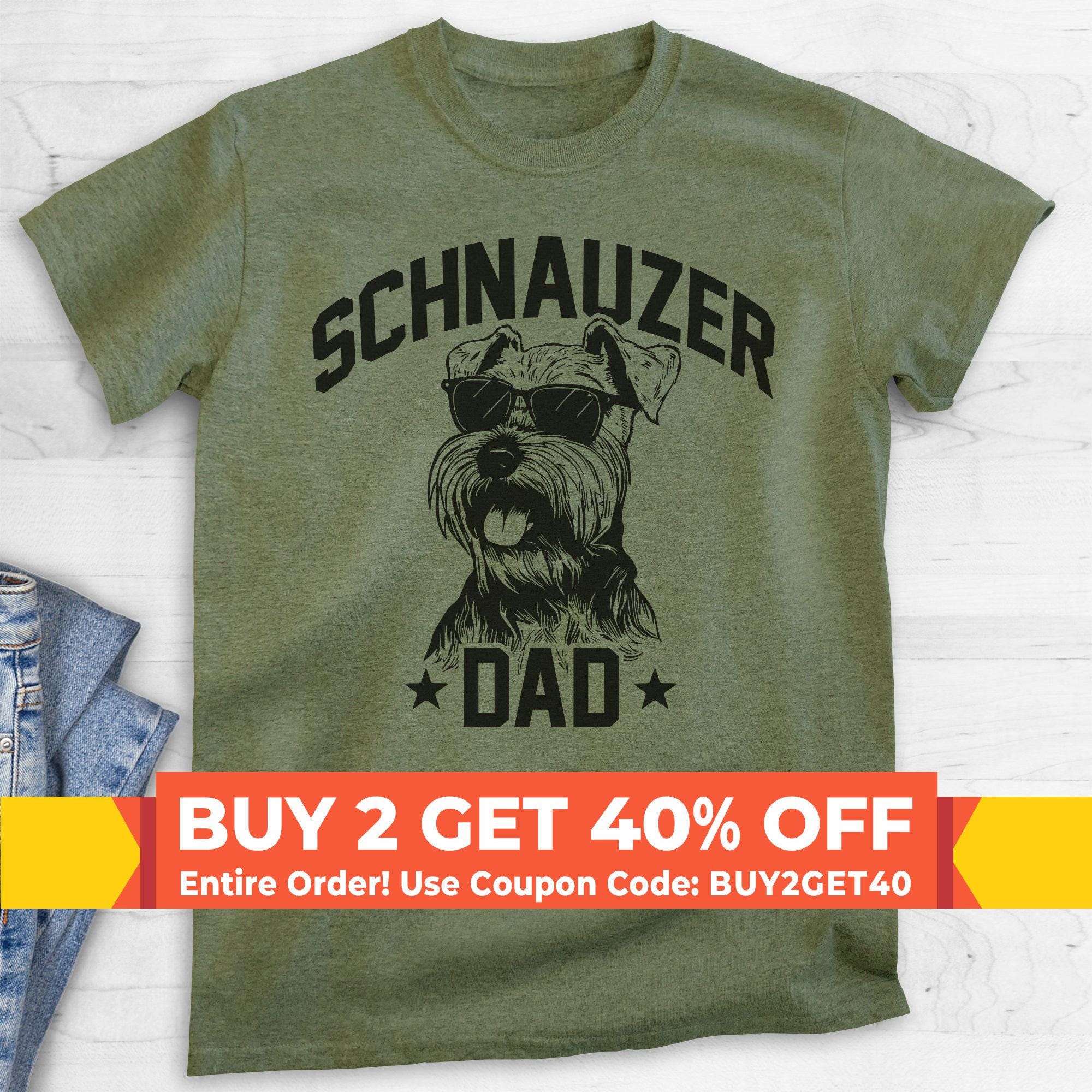 Schnauzer Dad, Unisex Men's Shirt, Mini Schnauzer, Schnauzer Owner, Funny Dog Dad Gift