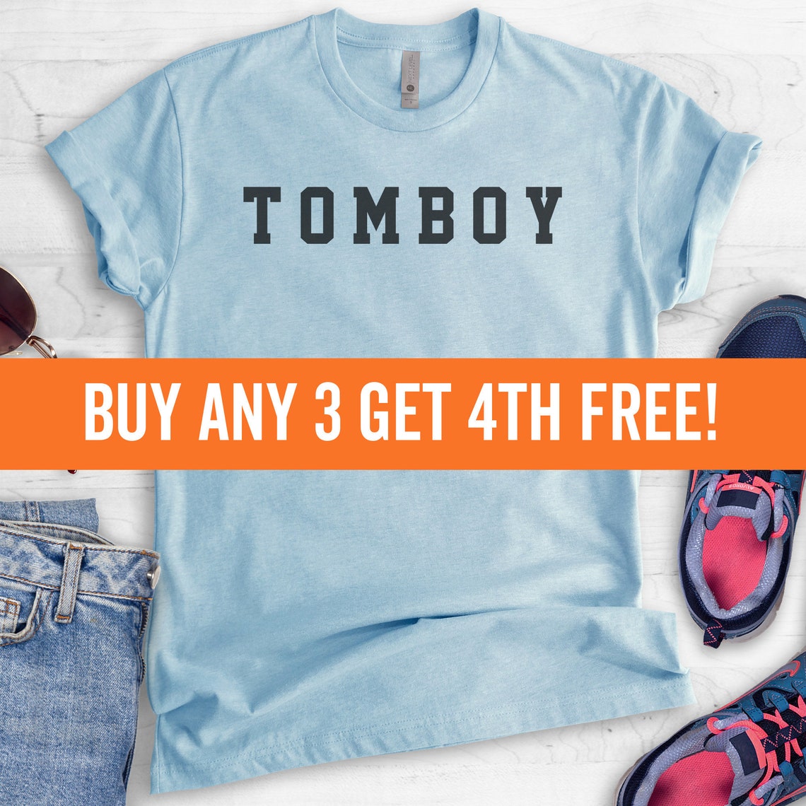 Tomboy Tshirt Ladies Unisex Crewneck Shirt Cute Feminist Etsy