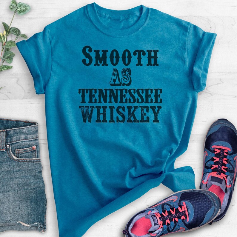 Smooth As Tennessee Whiskey T-shirt, Ladies Unisex Crewneck, Heather T-shirt, Whiskey Shirt, Vacation T-Shirt, Short & Long Sleeve T-shirt immagine 2