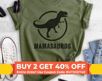 Mamasaurus T-shirt,  Ladies Unisex Crewneck Shirt, Awesome Mom T-shirt, Gift For Mom, Short & Long Sleeve T-shirt