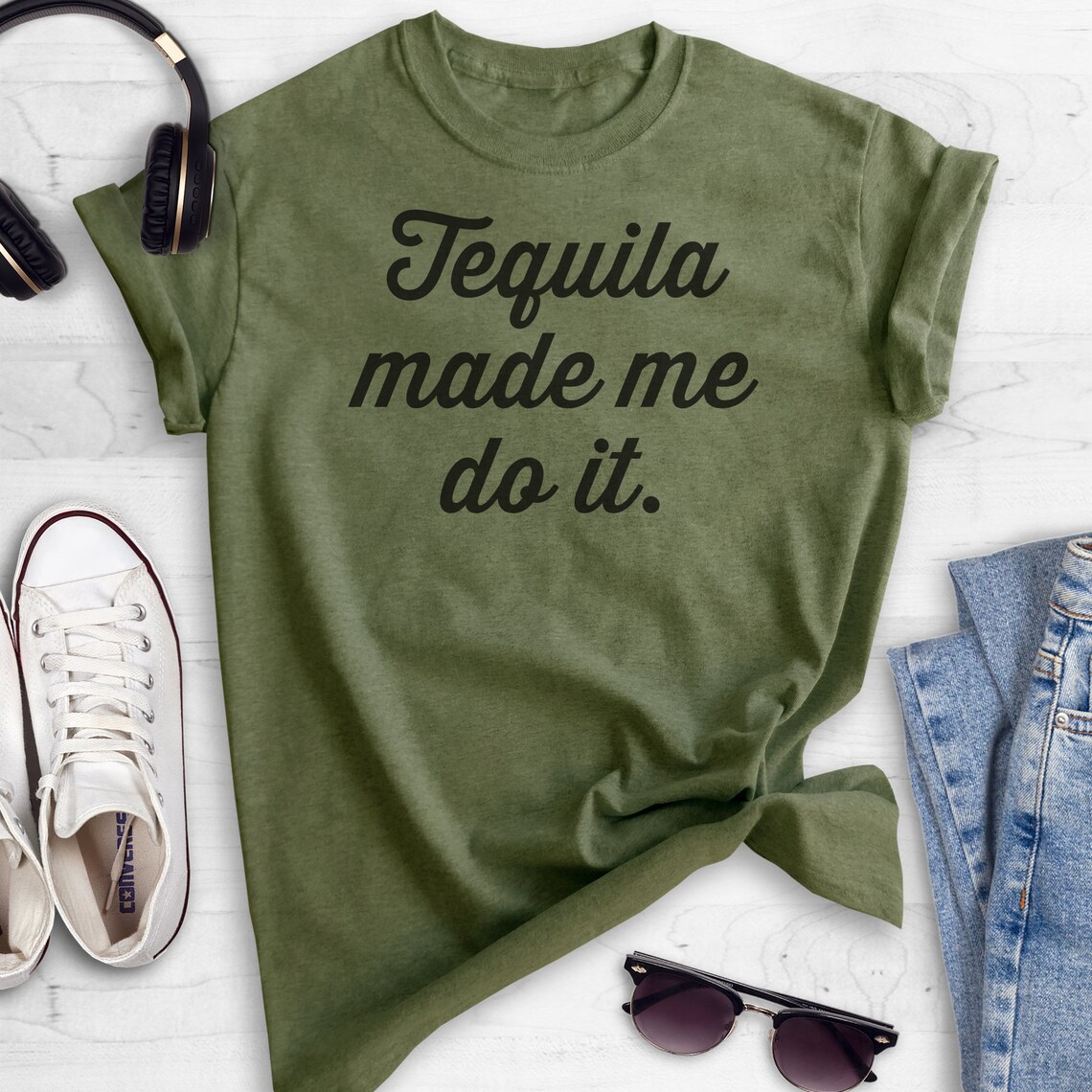 Tequila Made Me Do It Tshirt Ladies Unisex Crewneck Etsy