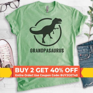 Grandpasaurus T-shirt, Unisex Crewneck Shirt, Cool Grandpa T-shirt, Gift for Grandpa, Short & Long Sleeve T-shirt