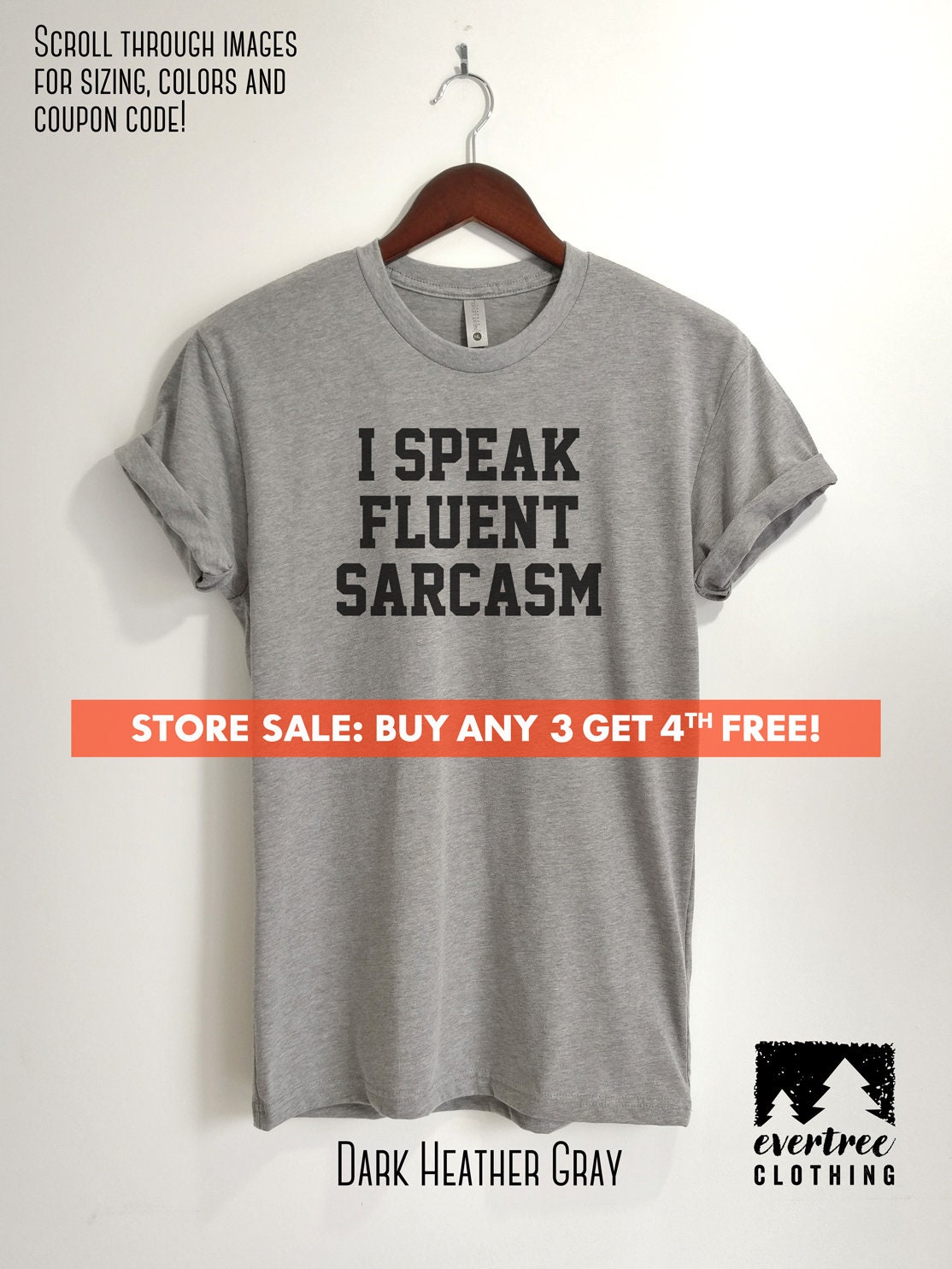 I Speak Fluent Sarcasm T-shirt Ladies Unisex Crewneck Shirt | Etsy