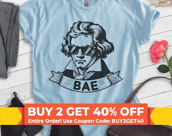 Bae Beethoven T-shirt, Unisex Women's Men's Ludwig Van Beethoven Composer Classical Music Symphony