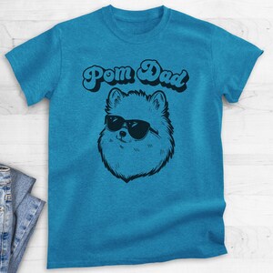 Pom Dad T-shirt, Unisex Men's Shirt, Pomeranian, Pom Owner, Best Dog Dad Gift image 5
