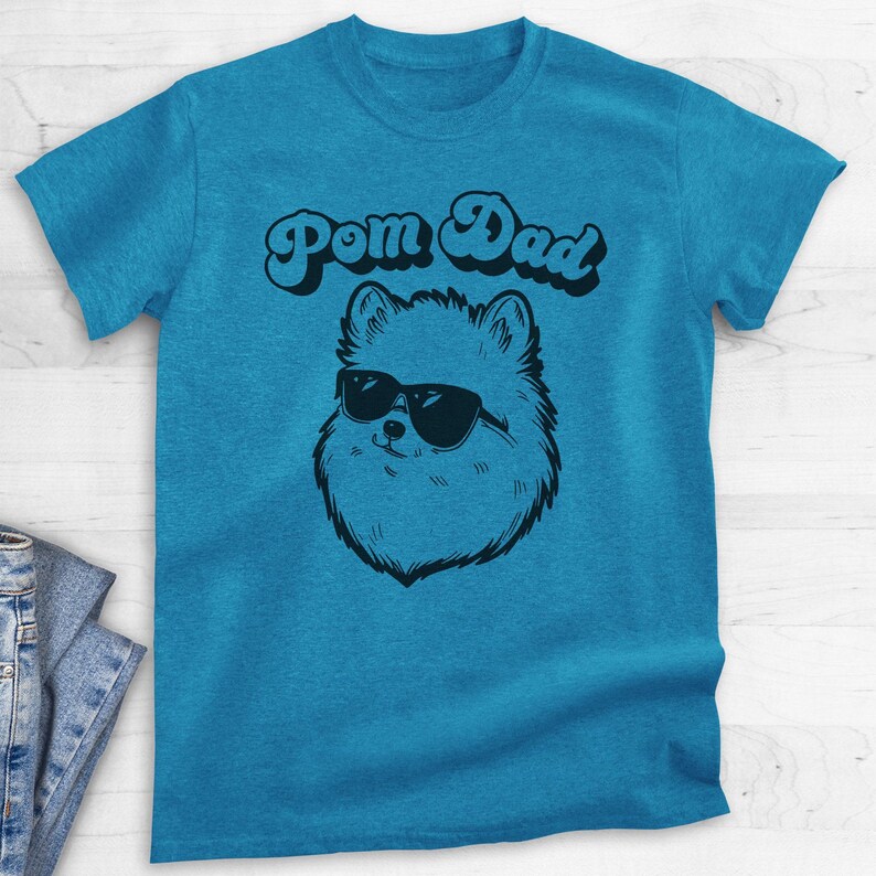 Pom Dad T-shirt, Unisex Men's Shirt, Pomeranian, Pom Owner, Best Dog Dad Gift image 5