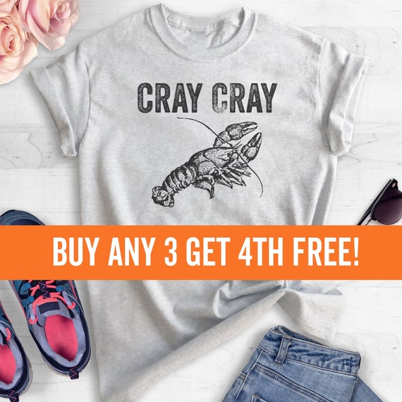 Cray Cray Shirt, Unisex Ladies Shirt, Crayfish Shirt, Fishing