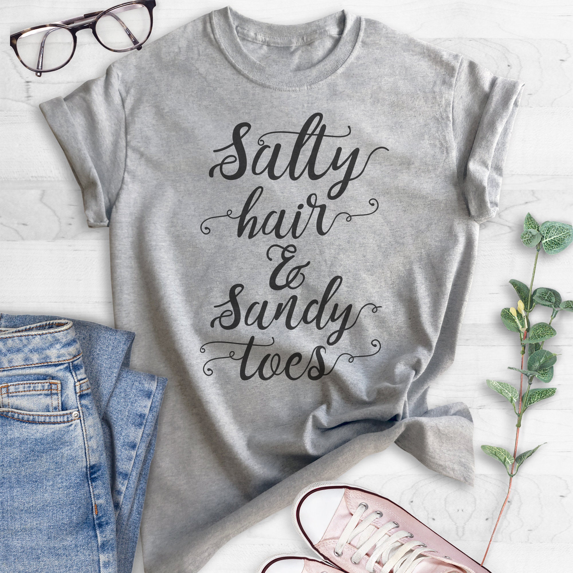 Salty Hair and Sandy Toes T-shirt, Ladies Crewneck Heather Shirt, Cute  Beach, Vacation T-shirt, Vacay, Gift, Short & Long Sleeve T-shirt -   Canada
