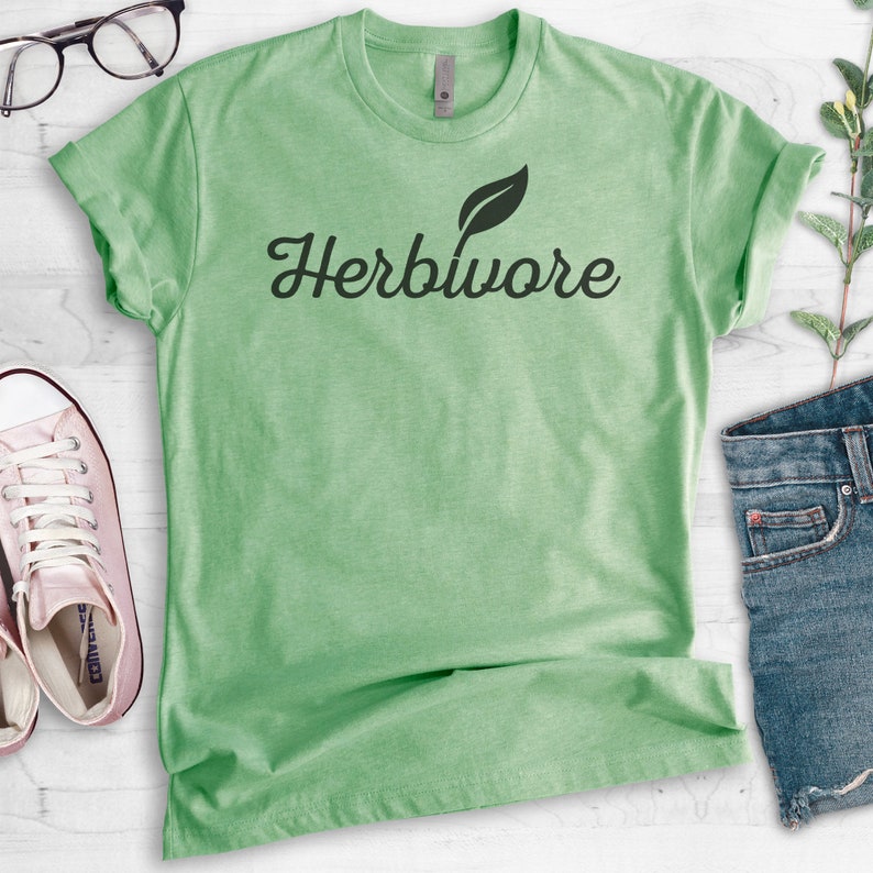 Herbivore Tshirt Ladies Unisex Crewneck Shirt Cute Vegan Etsy