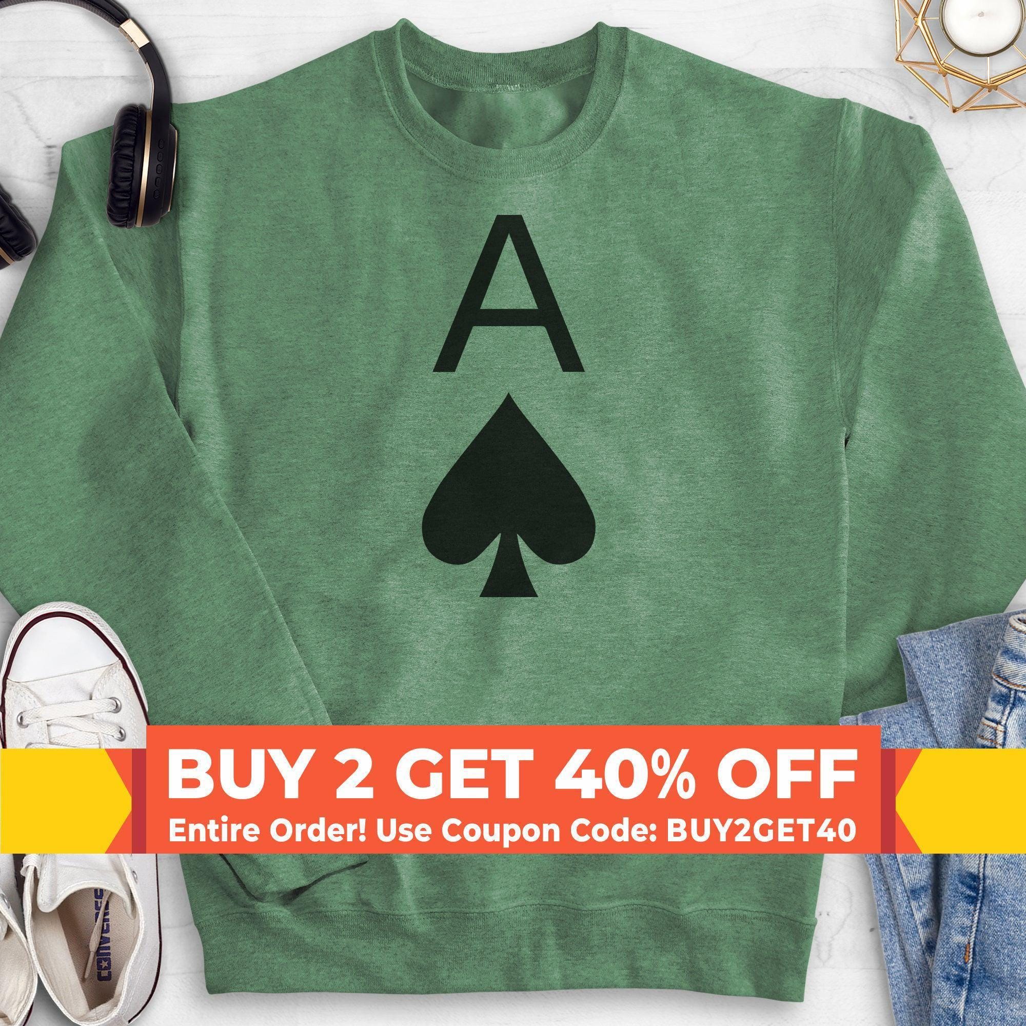 Ace of Spades Sweatshirt, Hoodie, Long Sleeve Tee, Playing Card