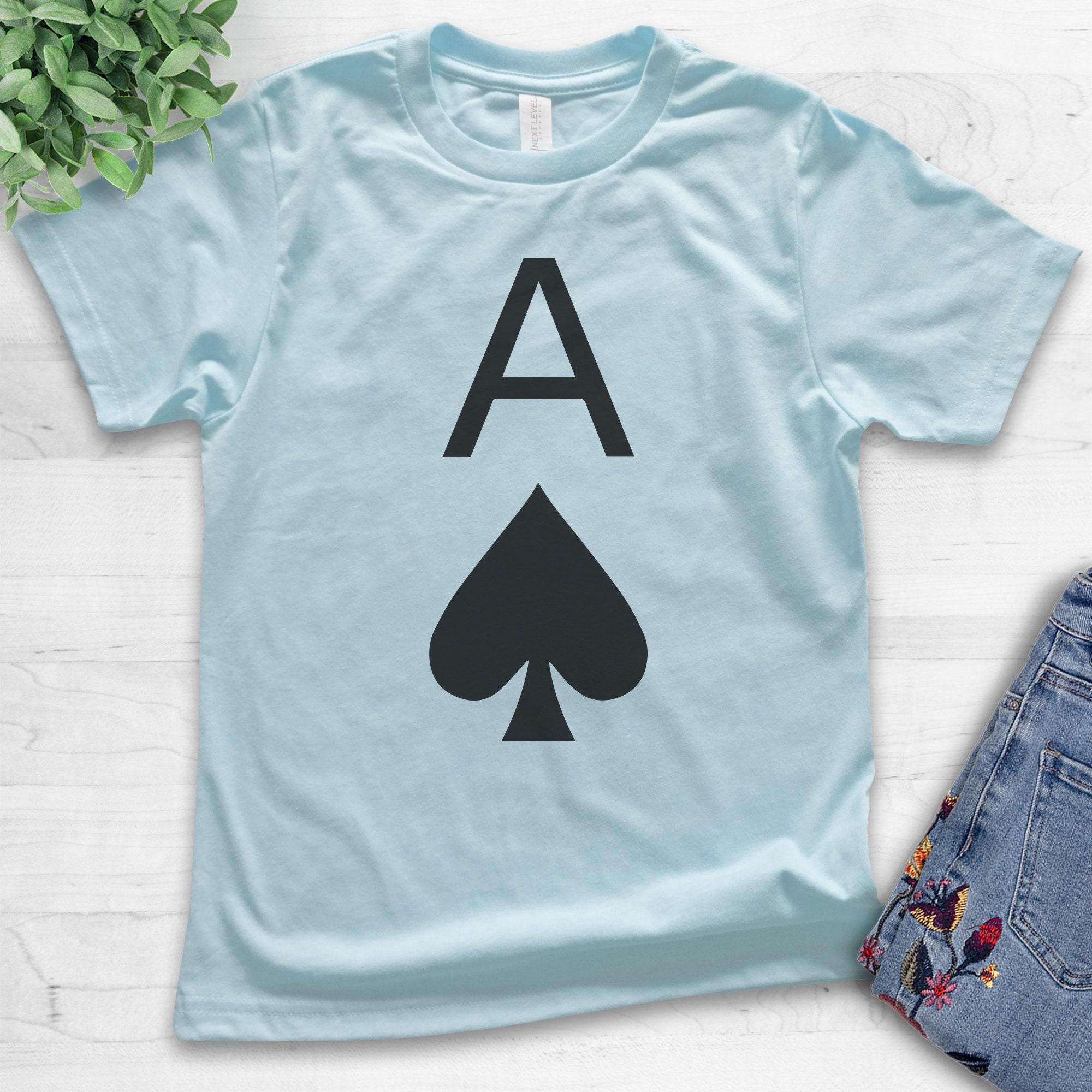 Youth Ace of Spades T-shirt, Youth Kids Girl Boy T-shirt, Cute Ace