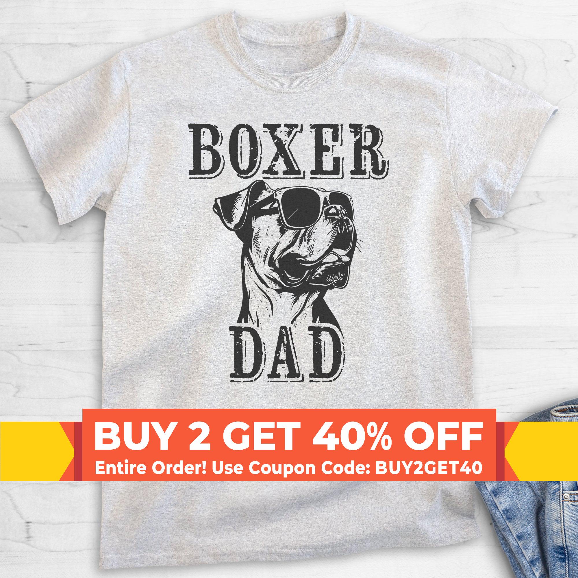 Boxer Dad T-shirt, Unisex Men's Shirt, Boxer Dog Owner, Best Dog Dad Gift