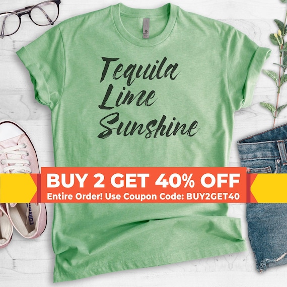 Tequila Lime Sunshine Shirt, Unisex T-shirt, Tequila Shirt, Sunshine Shirt, Beach Shirt, Vacation Shirt, Travel Shirt