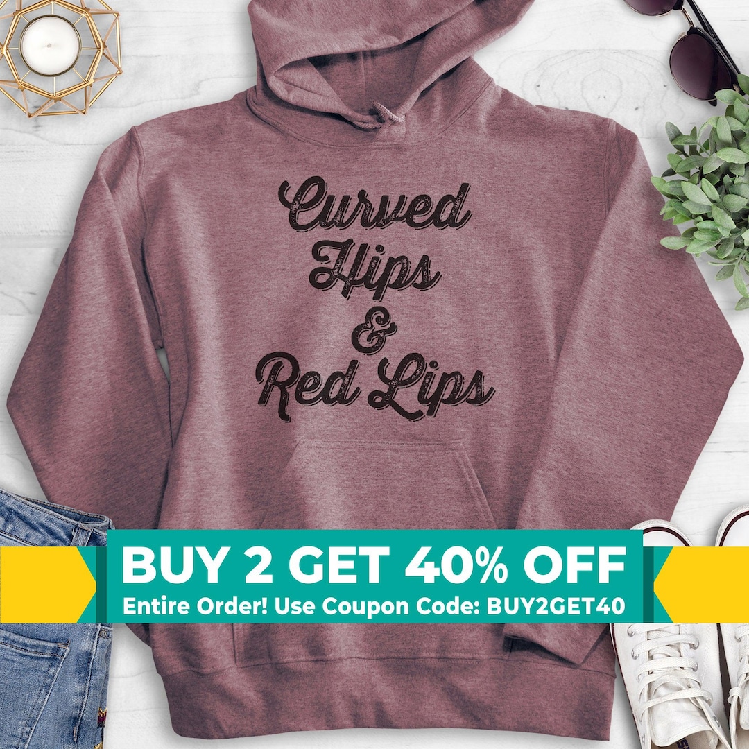 Curved Hips and Red Lips Sweatshirt, Hoodie, Long Sleeve T-shirt - Main Image