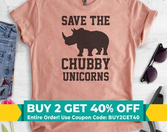 Save The Chubby Unicorns T-shirt, Ladies Unisex Crewneck Shirt, Funny Unicorn T-shirt, Short & Long Sleeve T-shirt