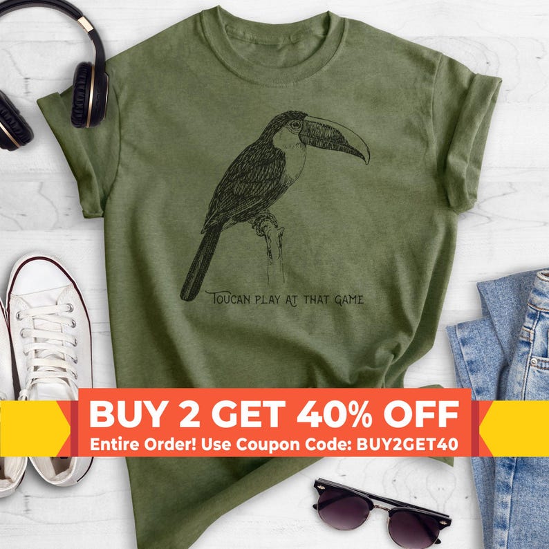 Toucan Play At That Game Shirt, Unisex Shirt, Funny Toucan Shirt, Animal Pun Shirt image 1
