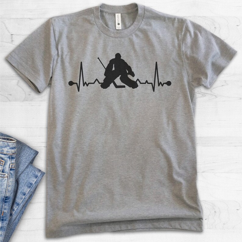 Hockey Goalie Heartbeat, Unisex Women's Men's Shirt, Love Hockey Goalie Goaltender Lover Player Coach Gift image 10