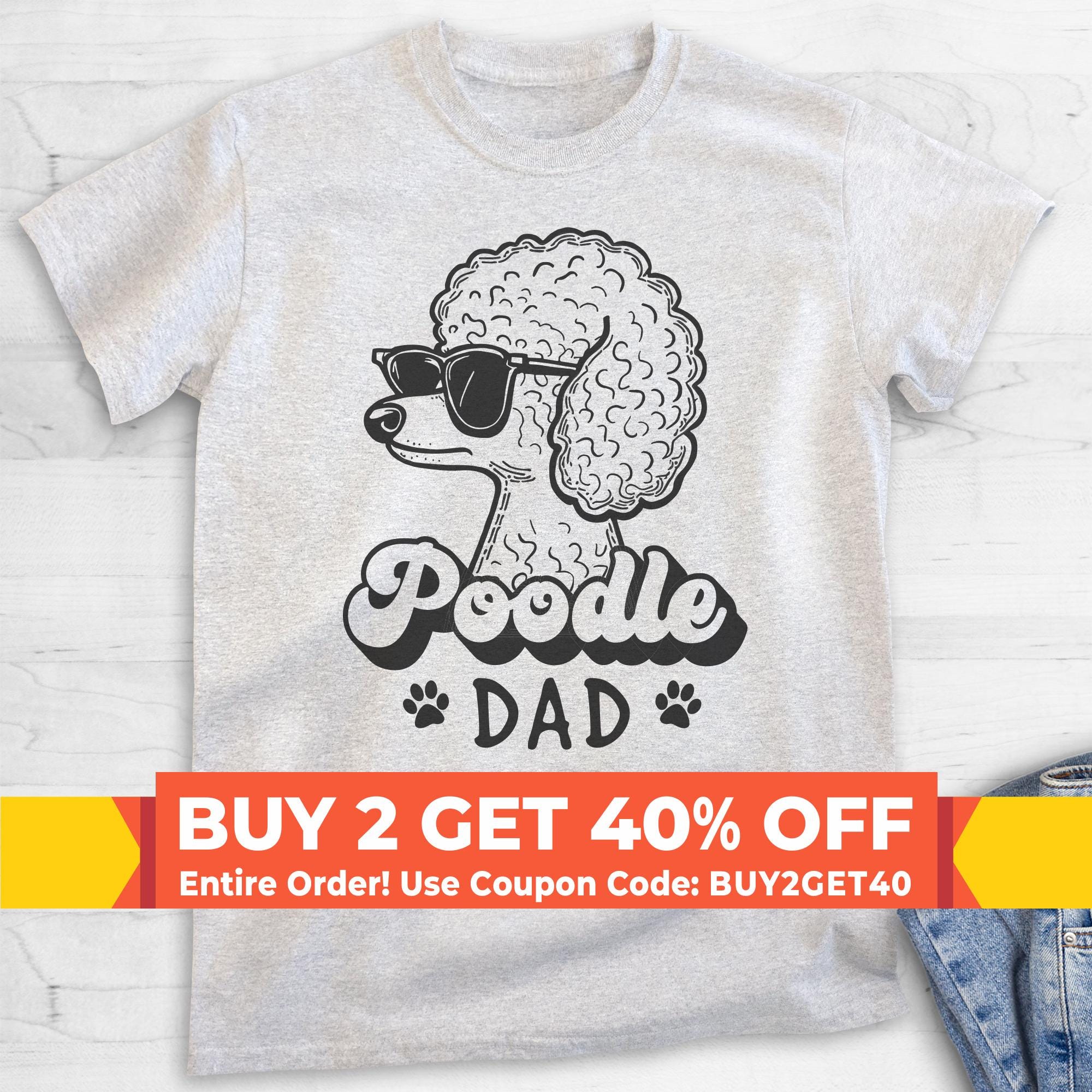 [RADINEO]★25SS★HAPPY POODLE SHORT SLEEVE T-SHIRT Poodle Dad T-shirt, Unisex Men's Shirt, Standard Poodle