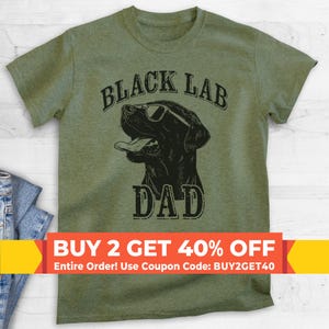 Black Lab Dad T-shirt, Unisex Men&#39;s Shirt, Labrador Retriever, Black Lab Owner, Best Dog Dad Gift