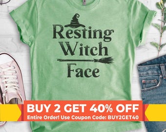 Resting Witch Face Shirt, Funny Halloween T-shirt, Witch Graphic Tee