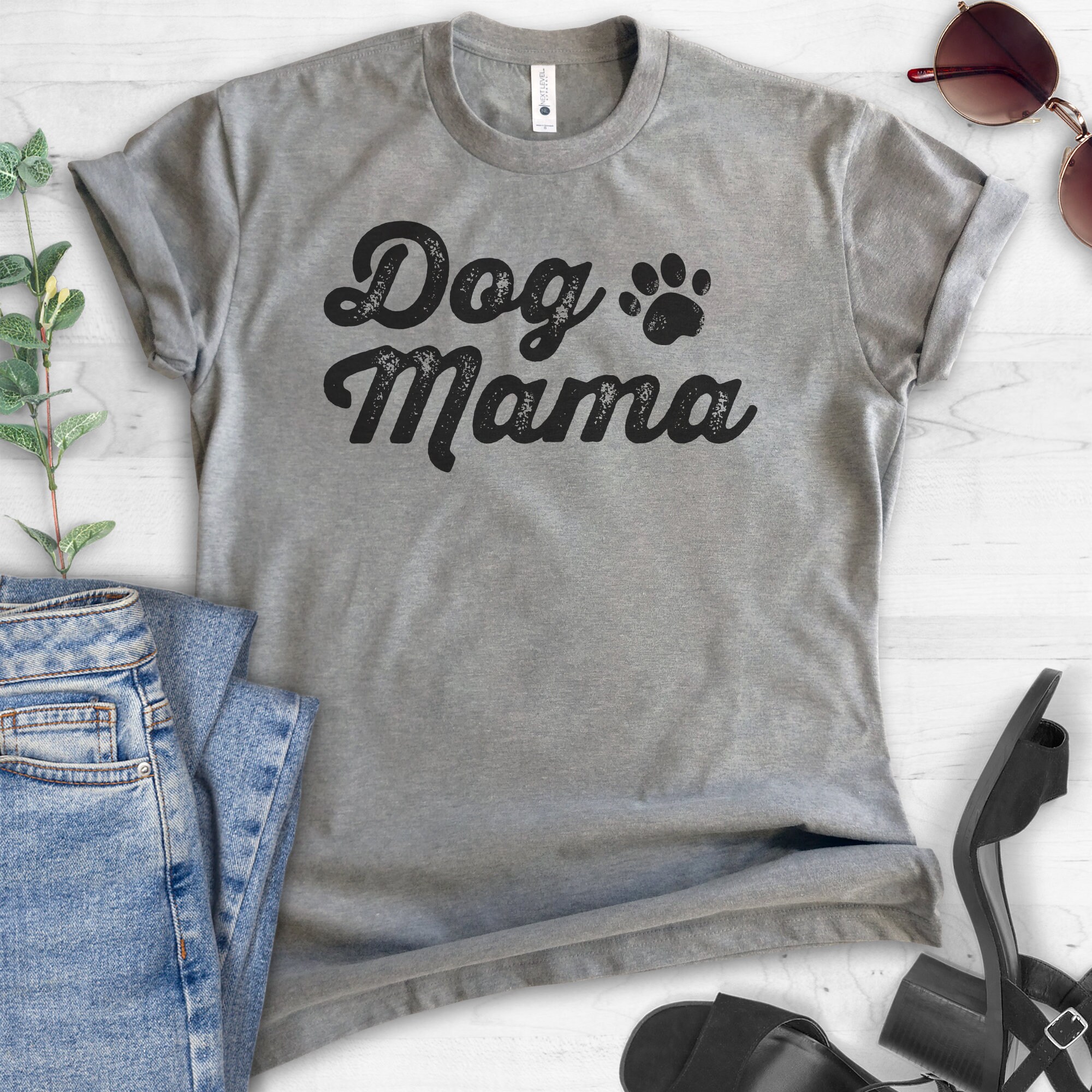 Dog Mama Tshirt Ladies Unisex Crewneck Tshirt Dog Mom Etsy