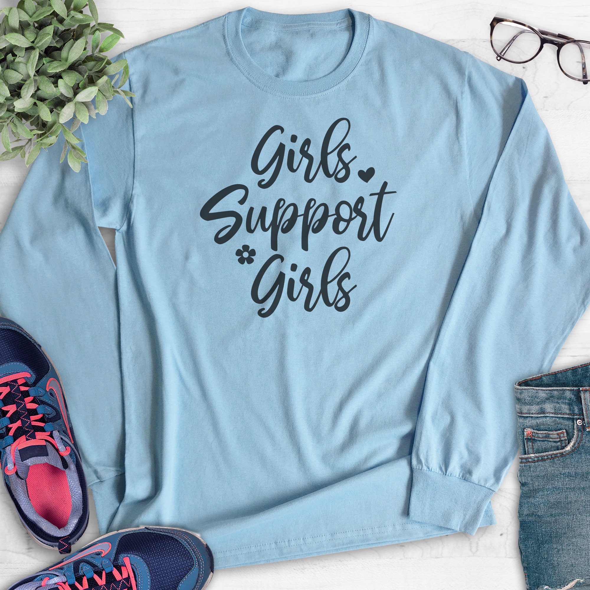 Unisex Girls Support Girls Long Sleeve Sweatshirt