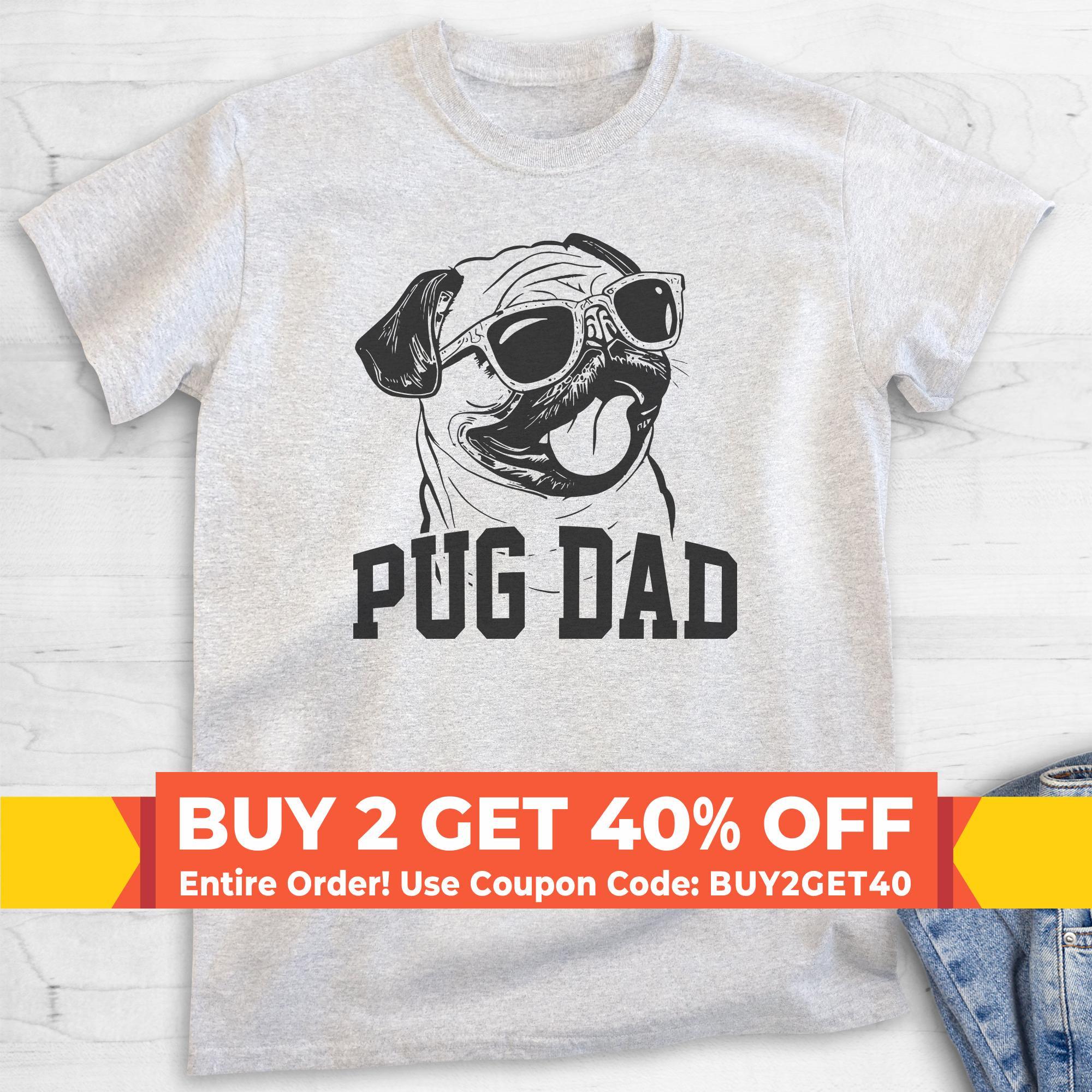 PUG`sパパです。 Pug Dad T-shirt, Unisex Men's Shirt, Pug Owner, Best Dog Dad Gift