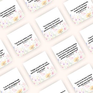 36 tarjetas de afirmación bíblica, devoción diaria, tarjetas de aliento, tarjetas de afirmación cristiana, versículos bíblicos edificantes, tarjetas imprimibles
