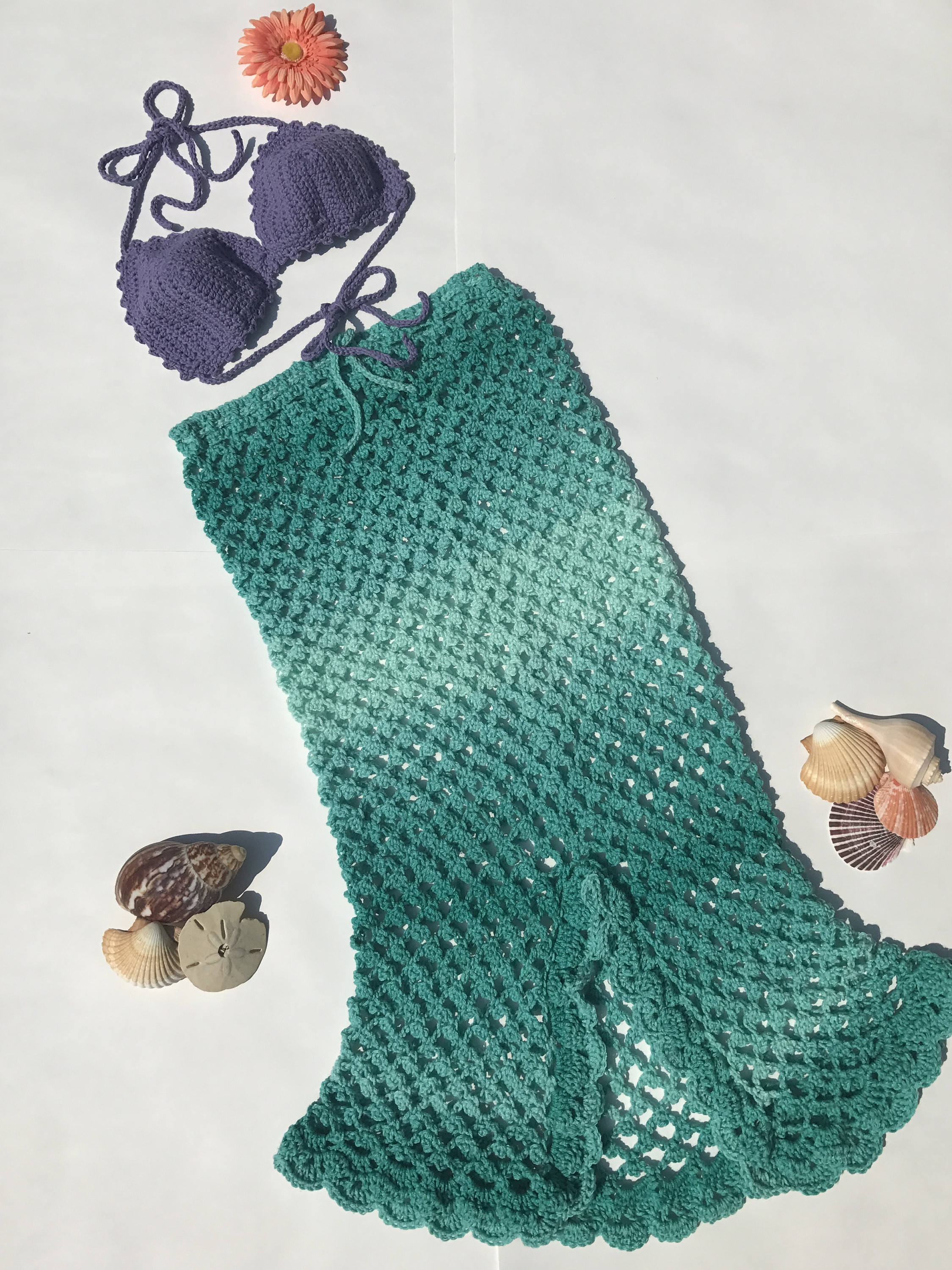 Custom Mermaid Swim Suit Skirt Coverup and Bralette Set Adult Etsy