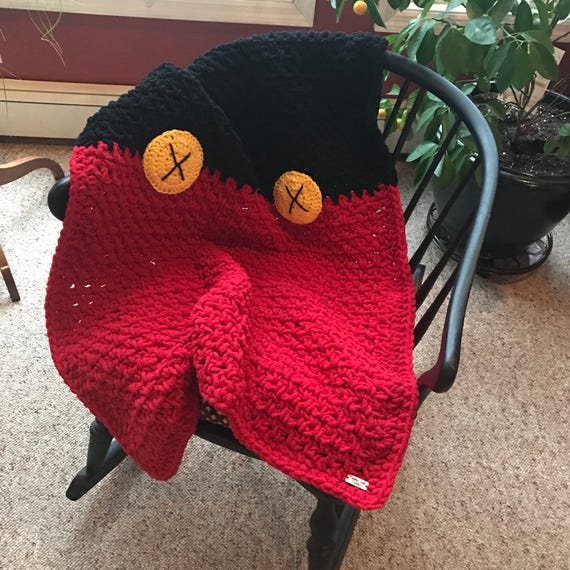 Disney Inspire Mickey Mouse Crochet Chenille Couverture Bebe Etsy