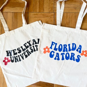 Custom College Tote bag - university of Florida- Florida gators - customizable tote bag - college apparel