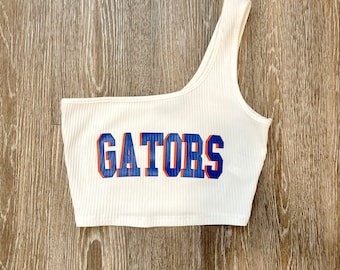 Custom Tailgate College Tank Top - Uf - Florida gators - university of Florida - one shoulder