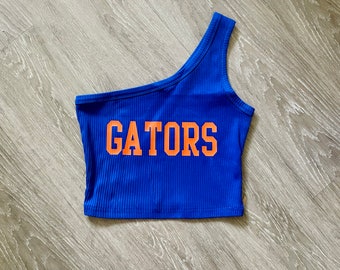 Custom Tailgate tank top - UF - University of Florida - one shoulder tailgate top - customizable