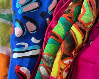 Colorful 4 pink scarf lot