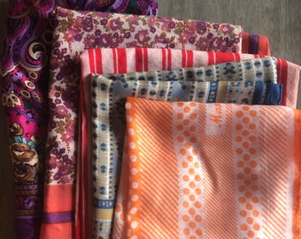 Vintage 6 piece mixed scarf lot