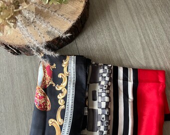 Vintage 4 piece silk scarf lot