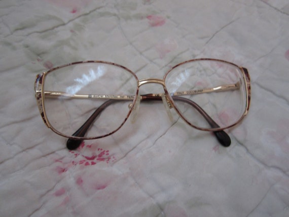 Fun pair of 80's/90's metal glasses with enamel d